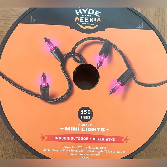 NWT 350 count incandescent mini string lights purple Halloween Christmas - Picture 9 of 9